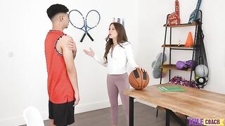 Big Titty MILF Coach Justine Jakobs Wants Him To Grab Her Tits