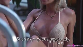 Pleasure By The Pool With Naughty Stepmoms Micky Muffin And Shalina Devine